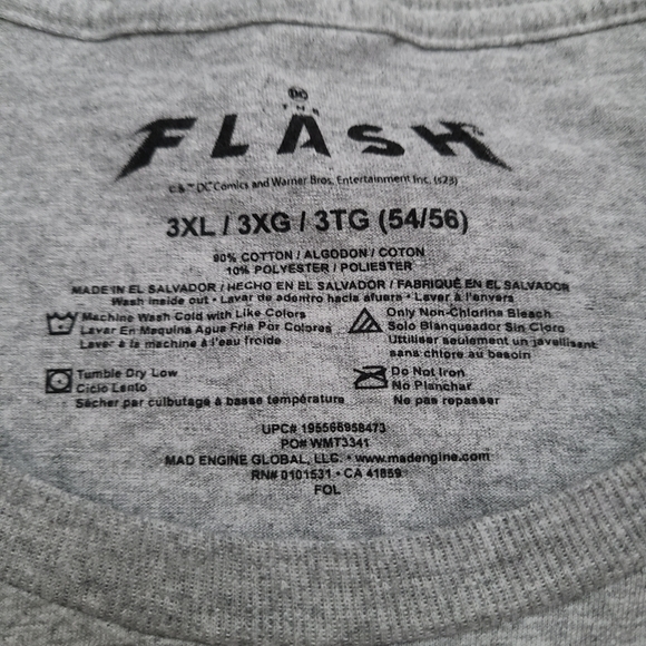 NWT The Flash Super Icon Crew Neck T Shirt 3X - Picture 4 of 4